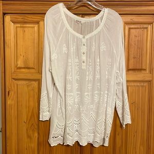 Cream cotton tunic
